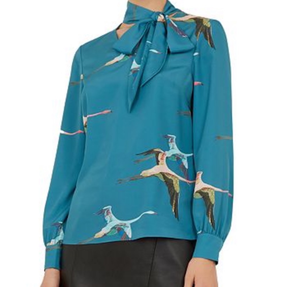 Ted Baker blouse with neck tie.